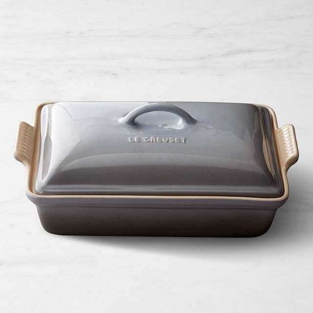 Le Creuset Heritage Stoneware Rectangular Covered Casserole - French Grey
