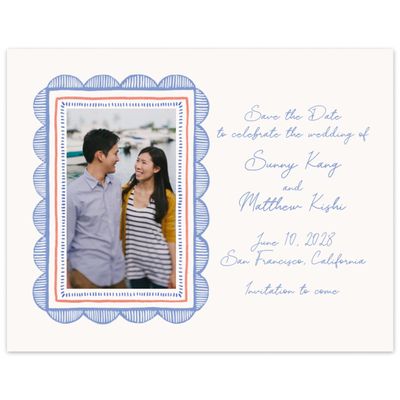 Beige Wedding Digital Save the Date - Costa Photo