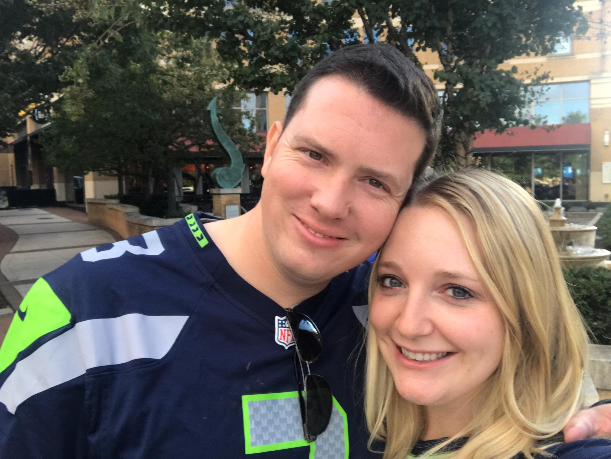 Sean has converted Amanda to a Seahawks fan!