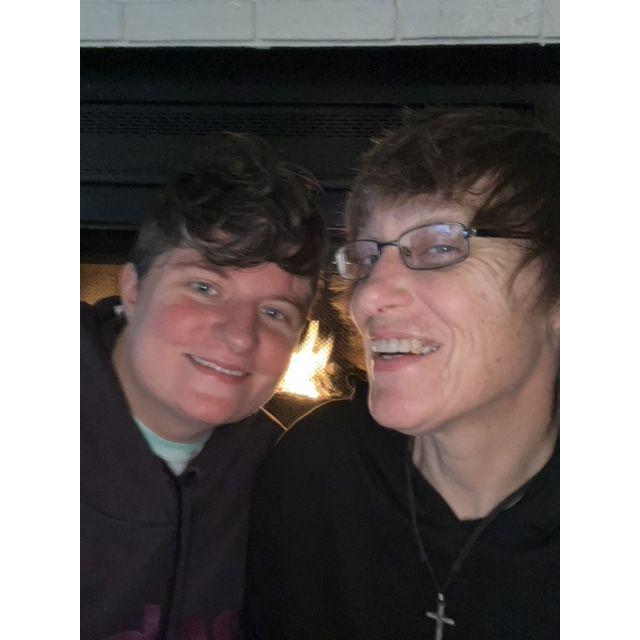 Thanksgiving after cooking all day together