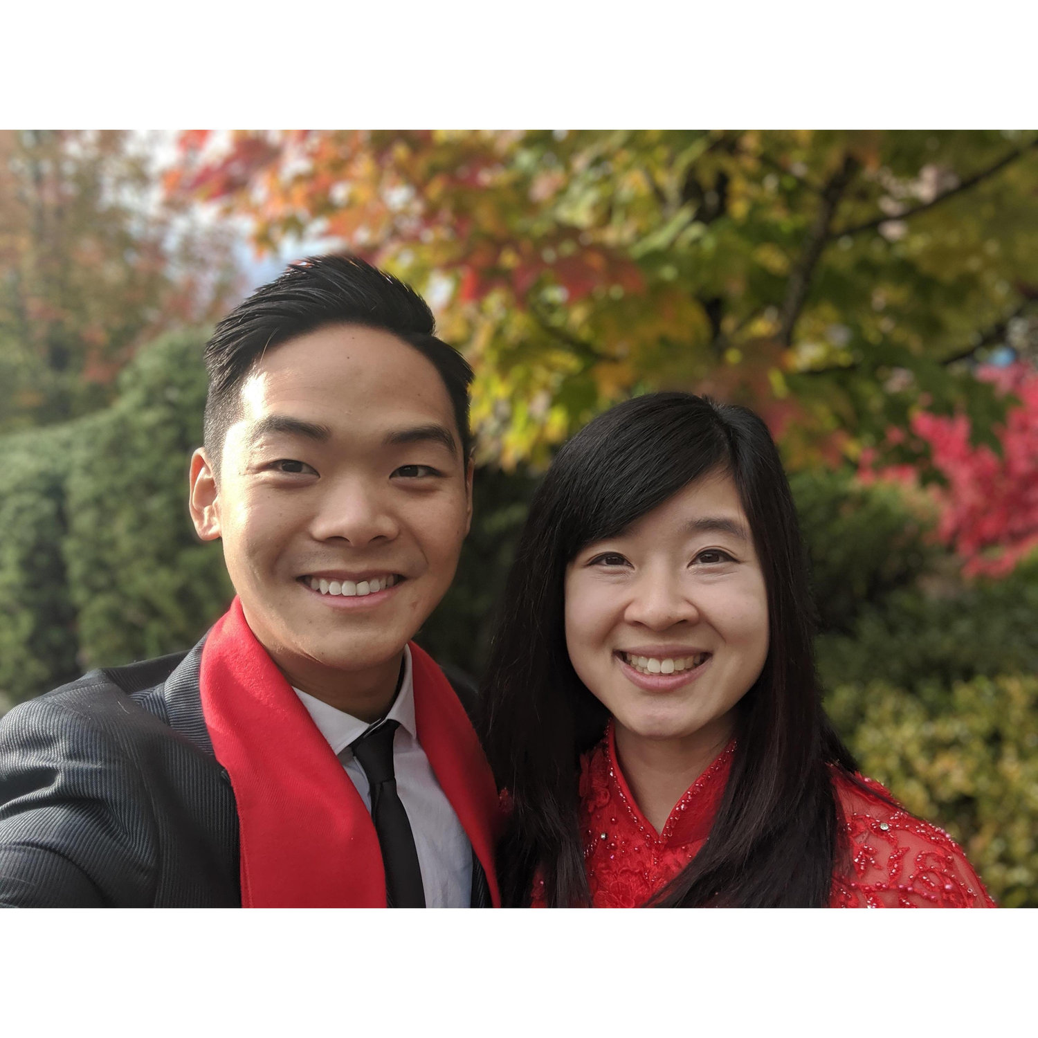 In Oct 2019, we had our official engagement ceremony! Both of us had to learn and prepare quite a bit for this ceremony but we did end up receiving blessings from both families.
Next step: Wedding!