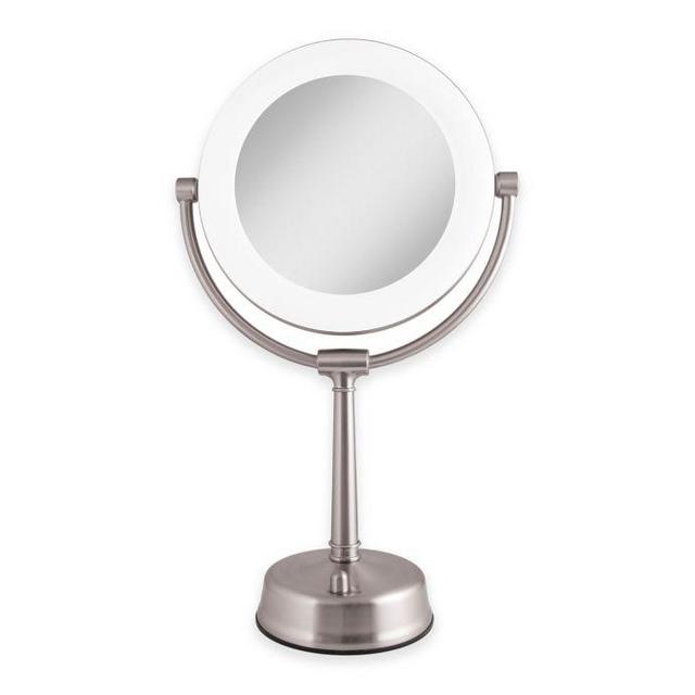 Zadro™ 1X/10X Fluorescent Sunlight Vanity Mirror in Satin Nickel