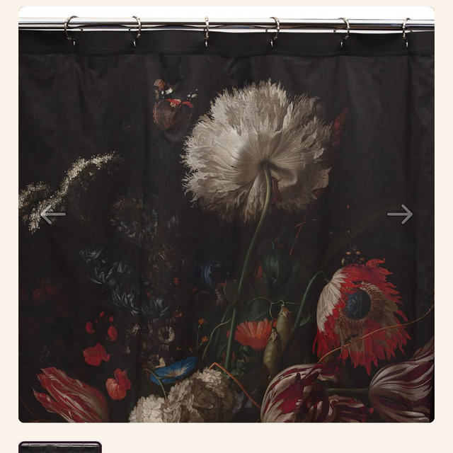 Gothic Floral Shower Curtain