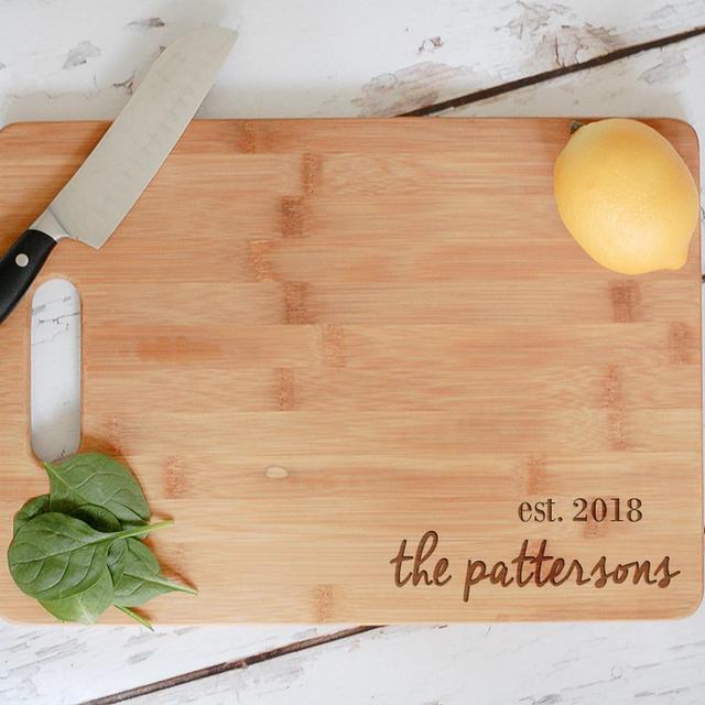 Custom Cutting Board, Engraved Bamboo...