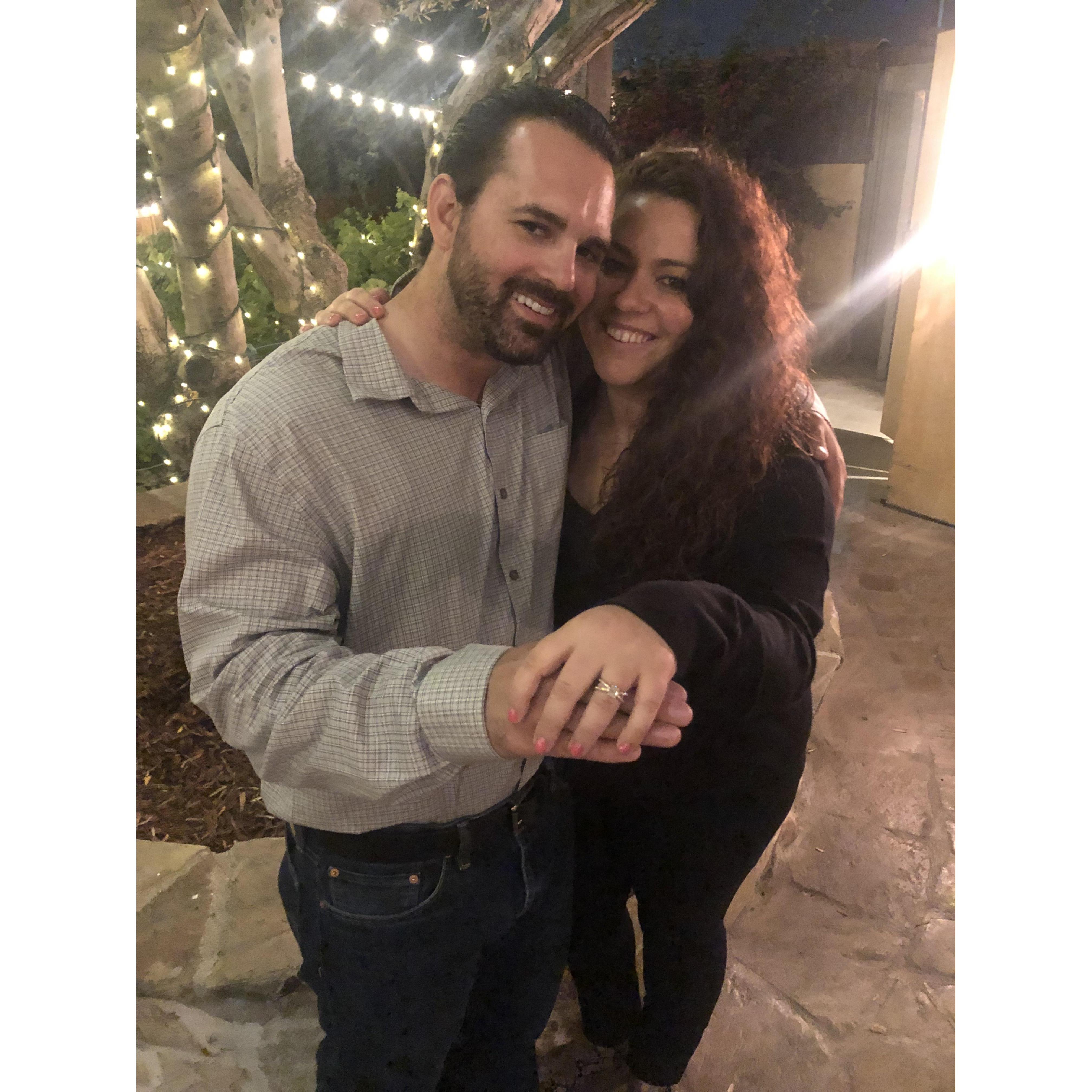 The night we got engaged!