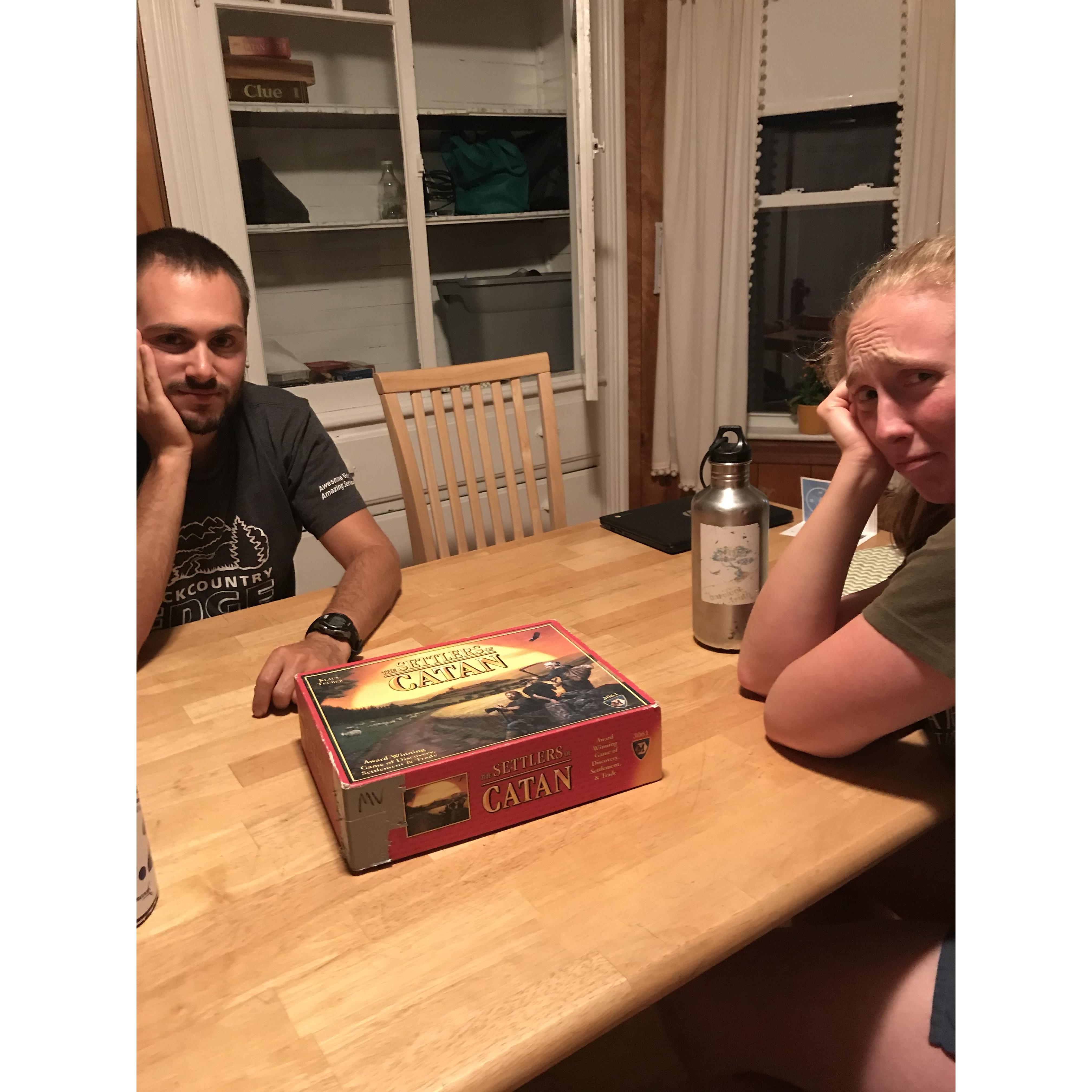 9/25/19 - Potentially Sarah's first Catan win