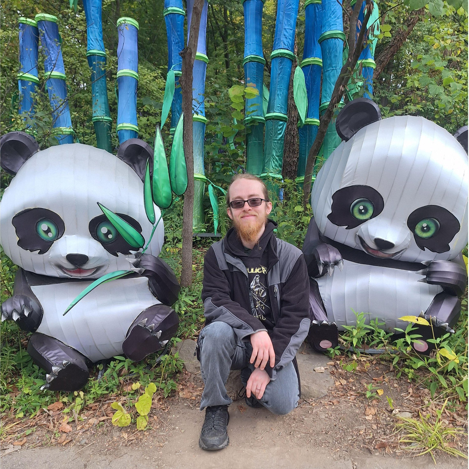 The Pittsburgh Zoo during the Asian Lantern Festival. Jay loved the baby panda statues.