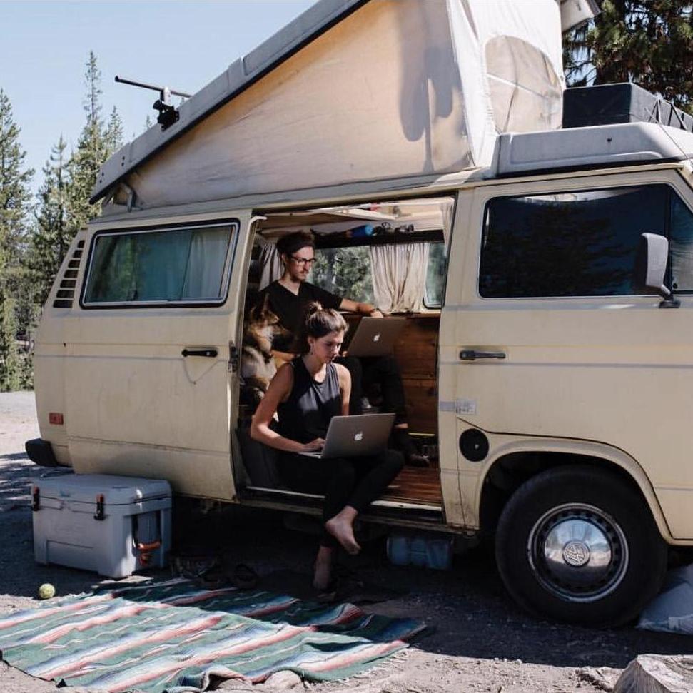 from when a TIME magazine photographer came to our campsite in Central Oregon for an article about vanlife.