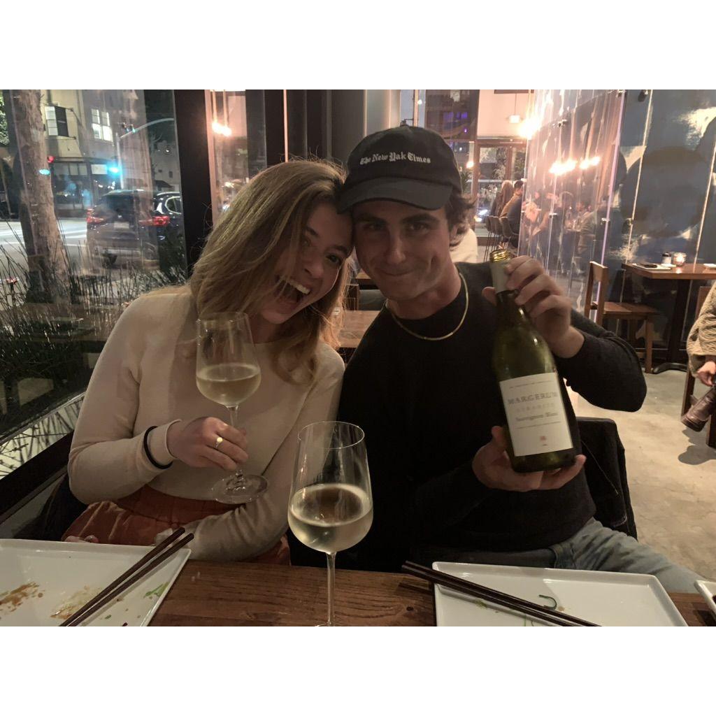 When we found our friend Slater's uncle's wine label at our favorite sushi spot!