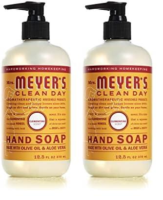 Mrs. Meyer's Hand Soap, Made with Essential Oils, Biodegradable Formula, Clementine, 12.5 fl. oz (Pack of 2)