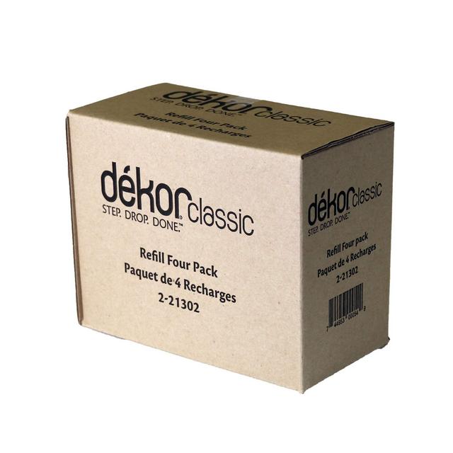 Dekor Classic Diaper Pail Refills | Most Economical Refill System | Quick & Easy to Replace | No Preset Bag Size – Use Only What You Need | Exclusive End-of-Liner Marking | Baby Powder Scent | 4 Count