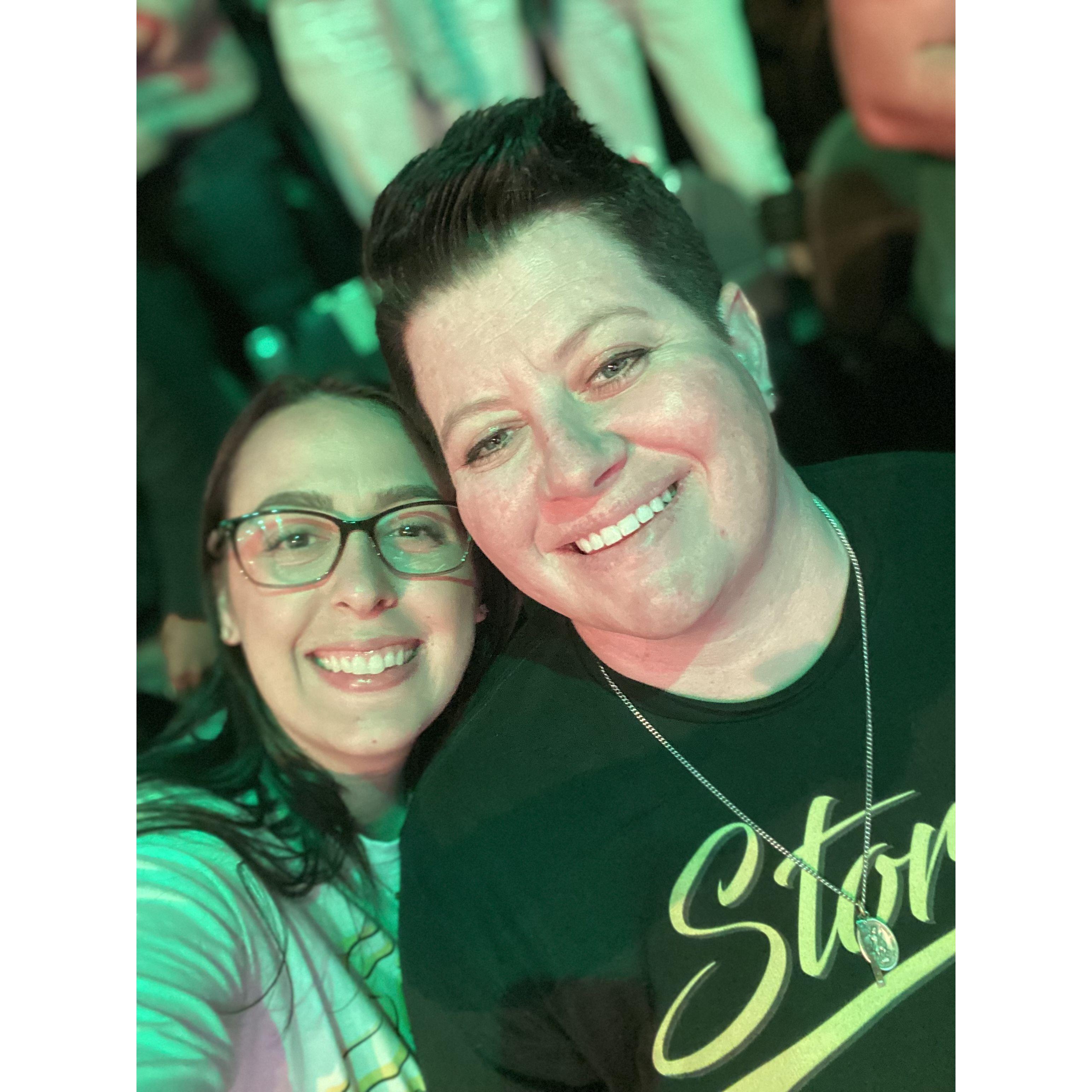 Our first WNBA game in Seattle WA.