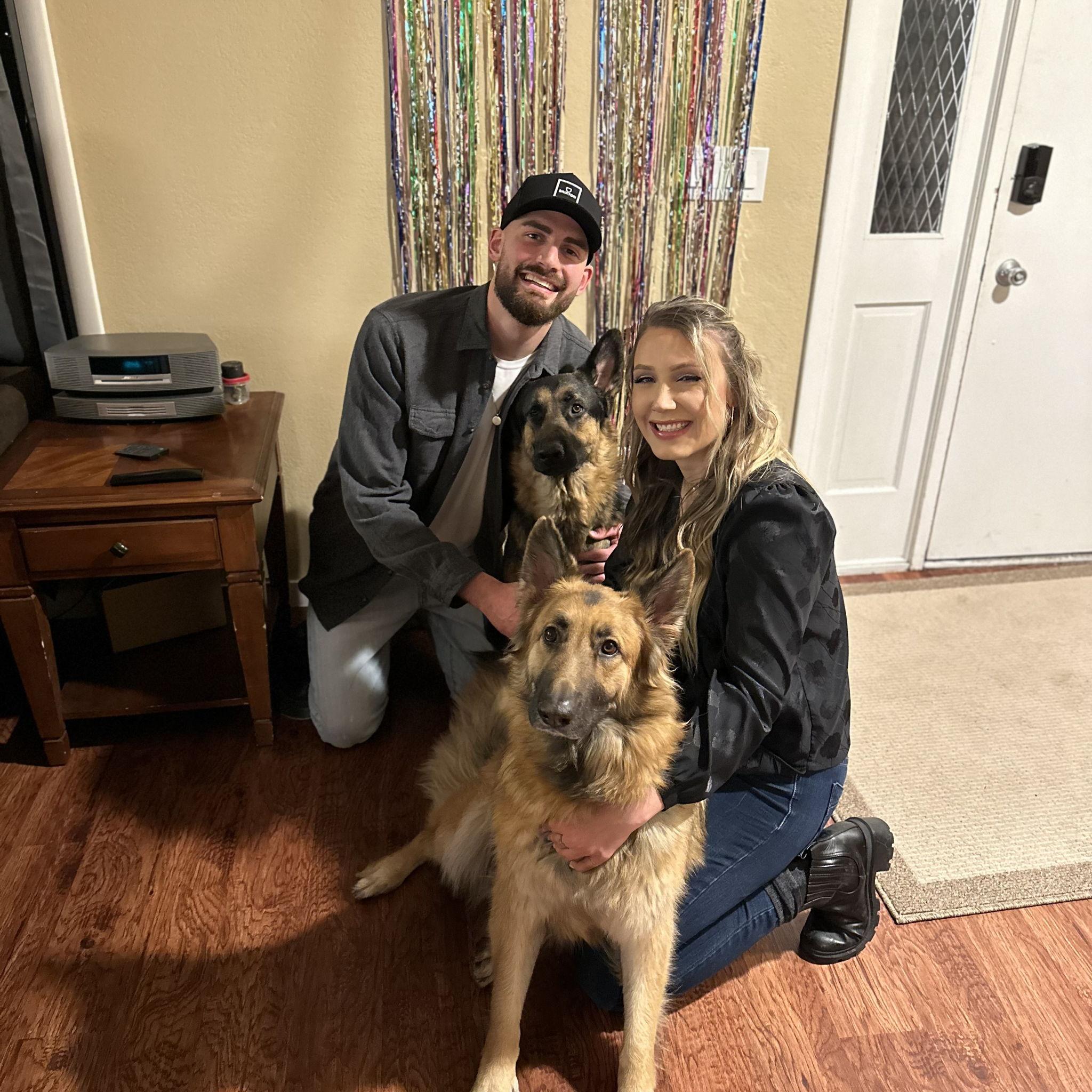 December 31, 2022
We rang in our first New Year’s Eve together and took our first family photo with our dogs, Mony and Junie.