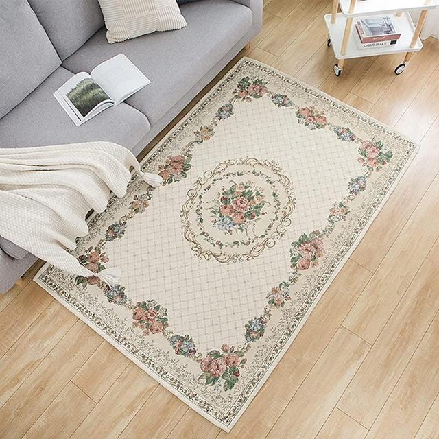 UKELER Vintage Traditional & Modern Rugs Home Decor Collection Floral Design Large Carpet (71''x47.2'', Rural Flower)