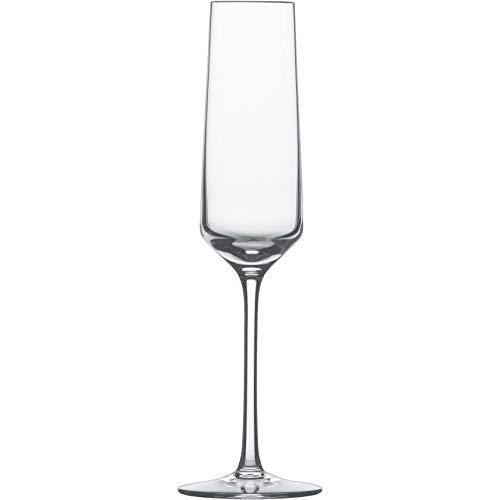 Schott Zwiesel Tritan Crystal Glass Stemware Pure Collection Champagne Flute with Effervescence Points, 7.1-Ounce, Set of 2