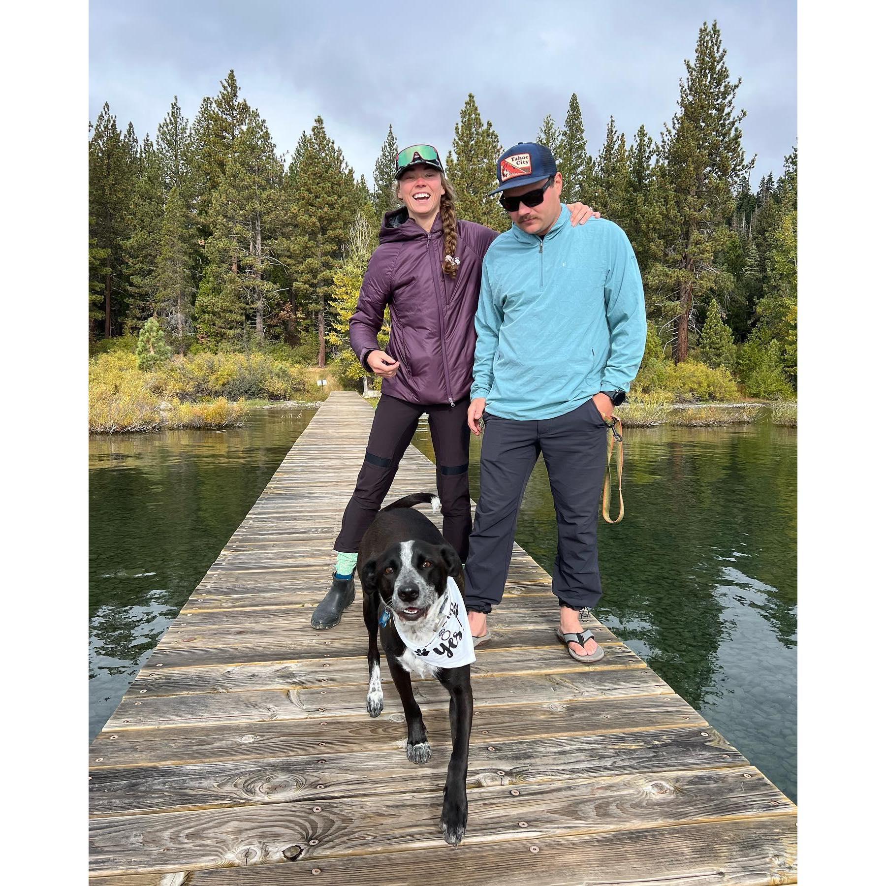 Right after we got engaged and Juno was very excited!