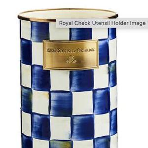 Royal Check Utensil Holder
