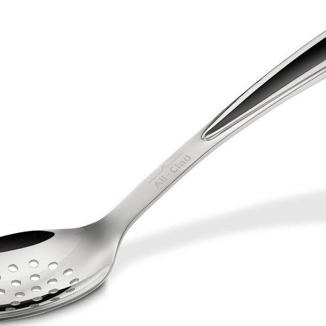 All-Clad T233 Stainless Steel Cook Serving Slotted Spoon, Silver