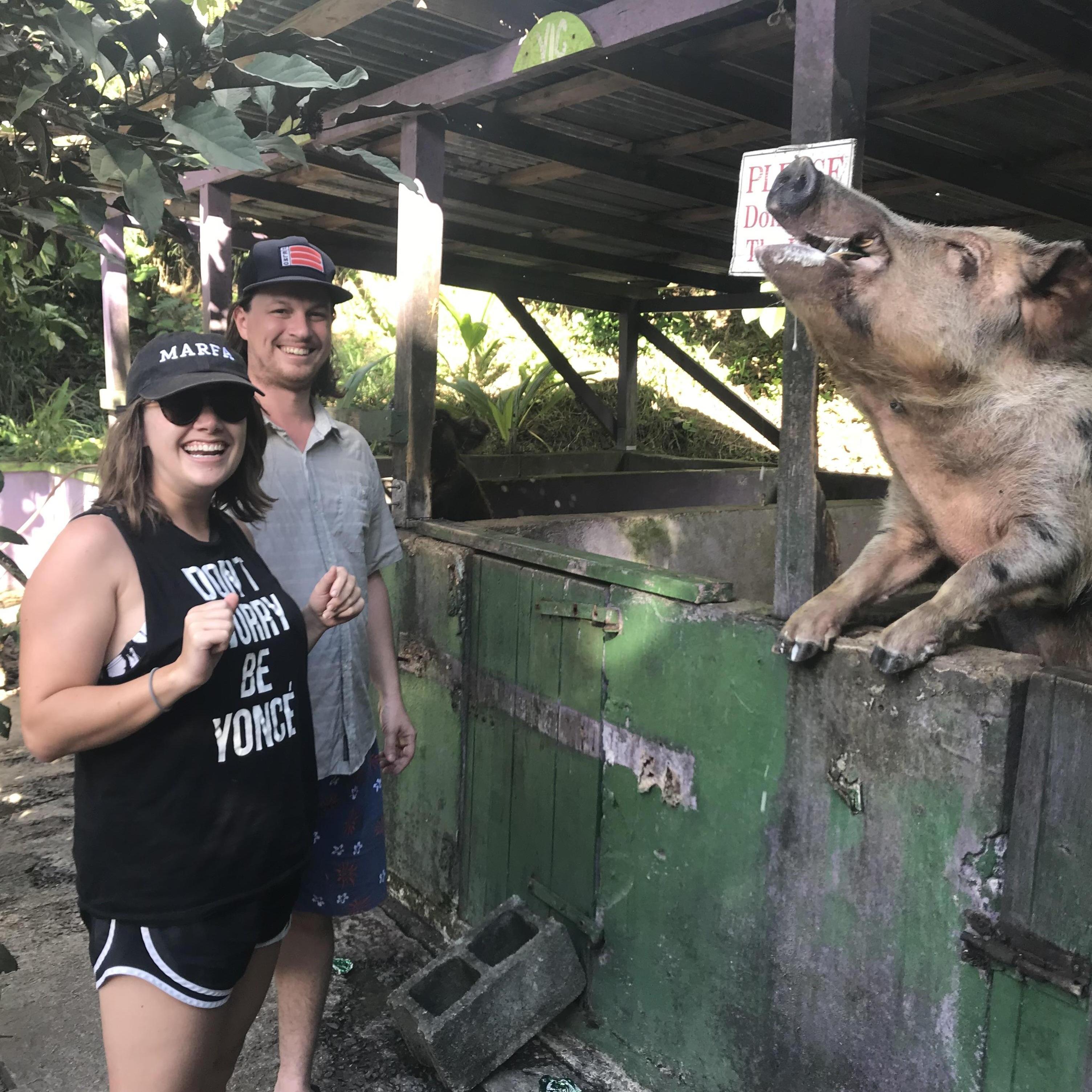 Hanging with our friend in St. Croix