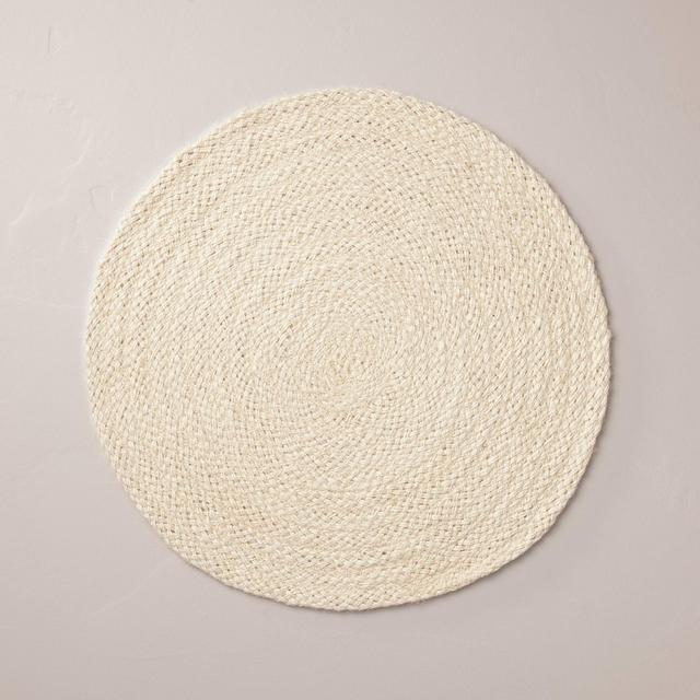 15" Bleached Jute Braided Charger Placemat - Hearth & Hand™ with Magnolia