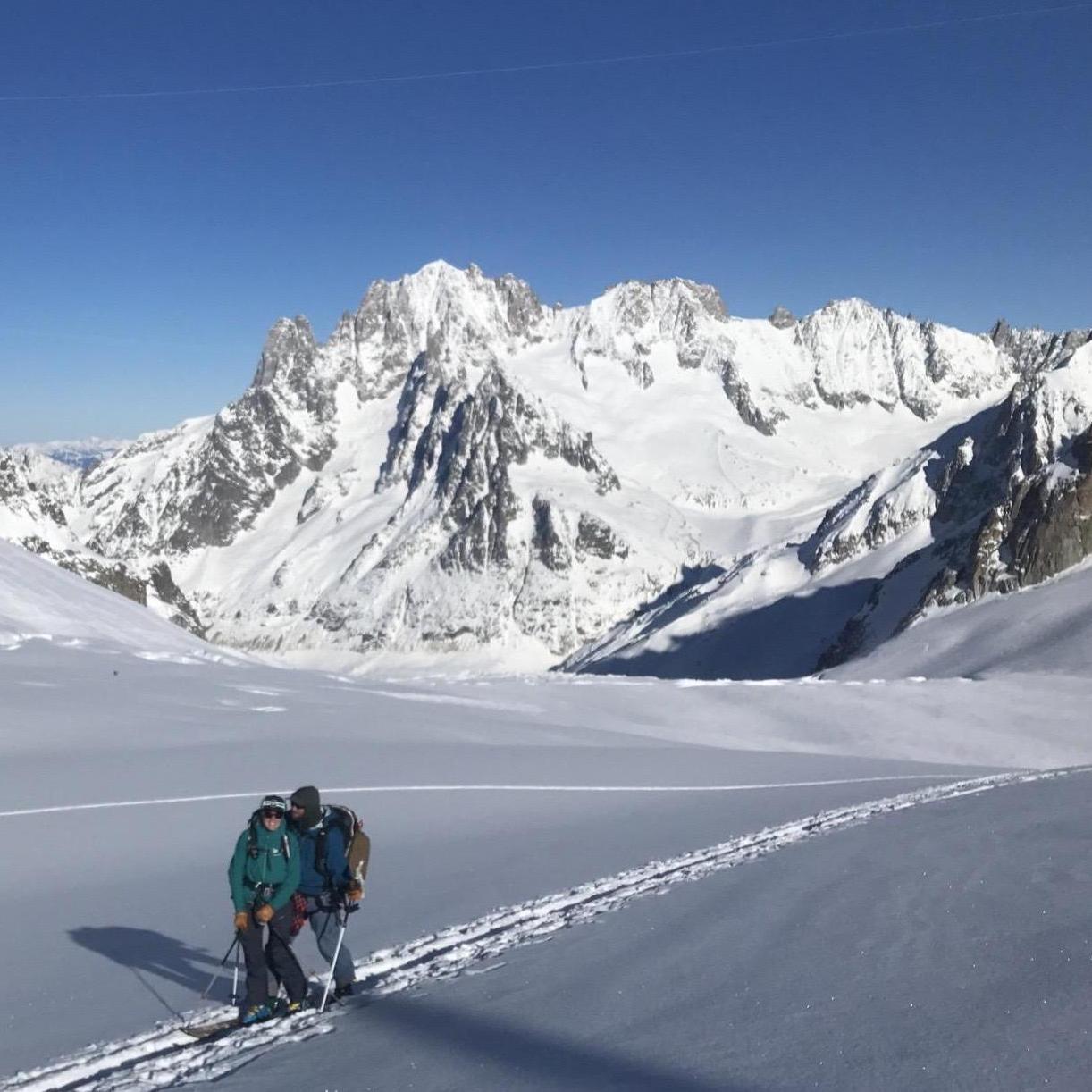 Skiing over from France to Italy!