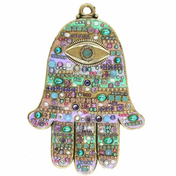 Pastel Mosaic Wall Hamsa by Michal Golan