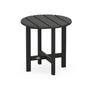Black Round 18" Side Table
