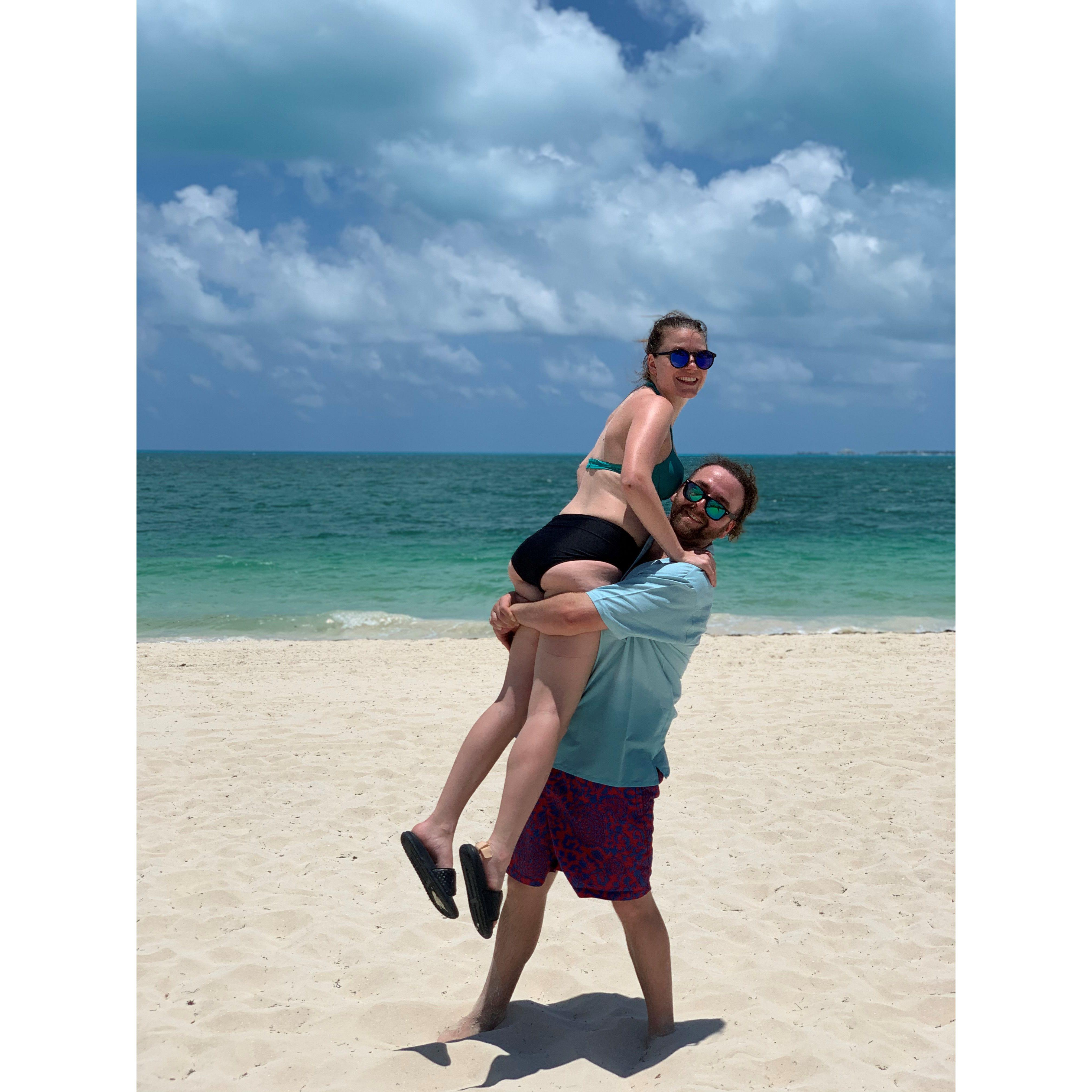 On the beach in Mexico!