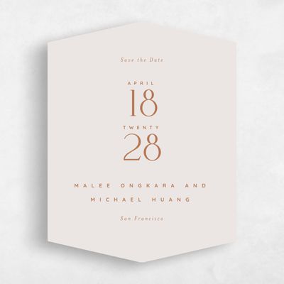 Beige Diamond Wedding Save the Date - Buenos Type