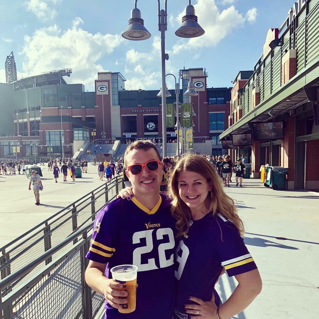 Spending time in Green Bay with Friends. A very welcoming city, but did you know they don't serve ice cream at Lambeau Field? Libby was not pleased.
