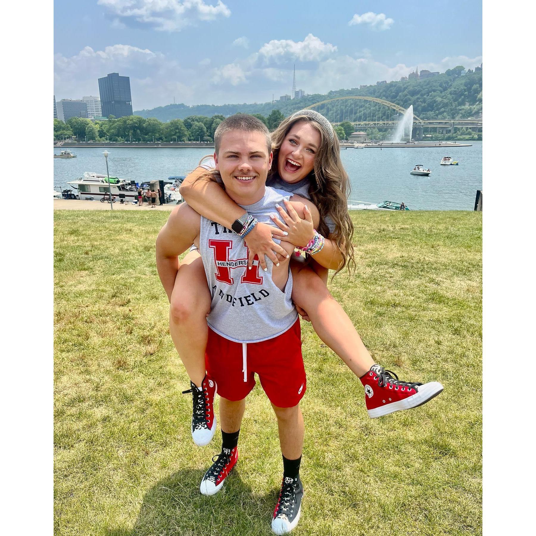 We spent our summer looking forward to the Eras Tour together in Pittsburgh! We love Taylor Swift! 🩵⭐️🌈🎶