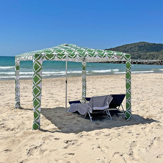 CoolCabana Beach Shade Tent - Easy Setup, UPF 50+ Protection, Large & Medium Sizes, Compact & Wind Resistant - Family Cabana for Manhattan Beach