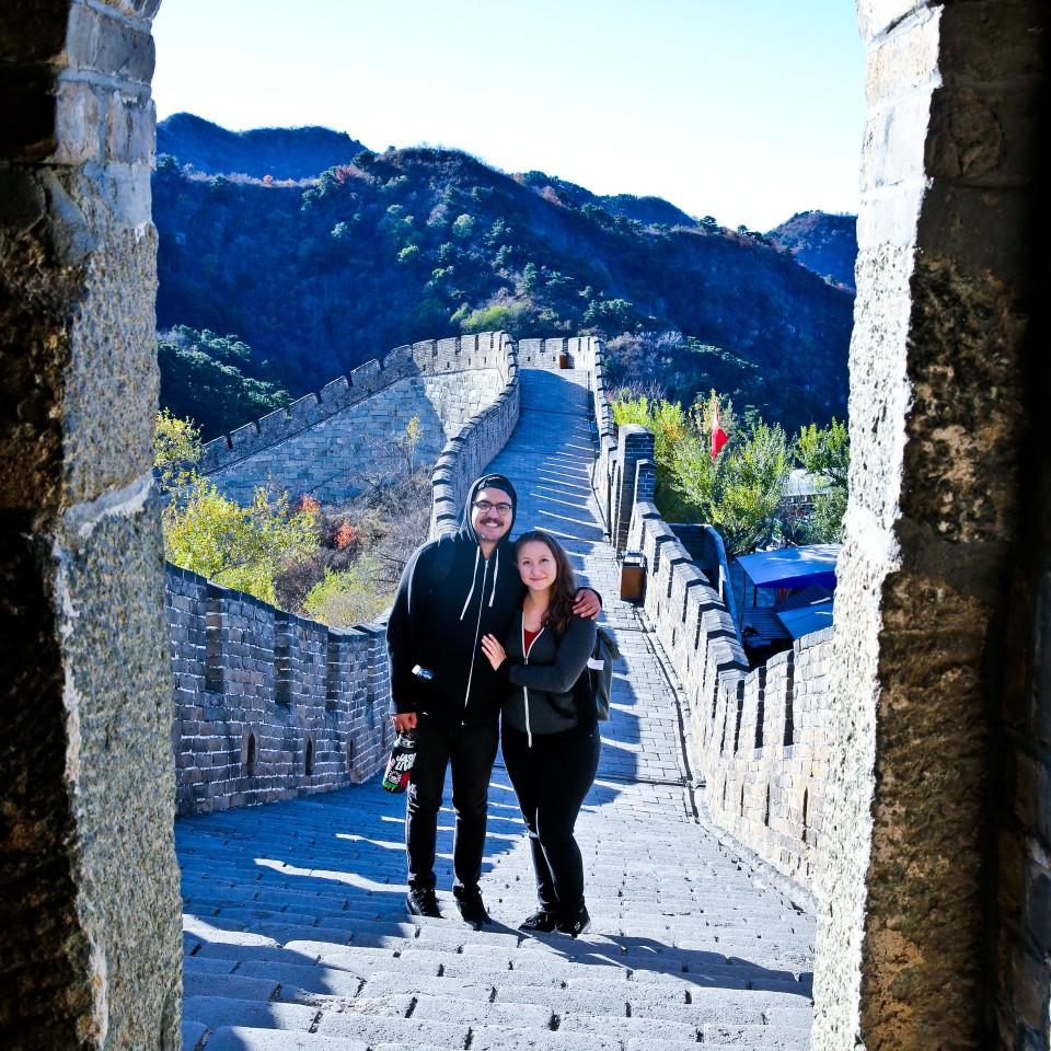 We went together around the world to Japan and made a stop in Beijing at the Great Wall!