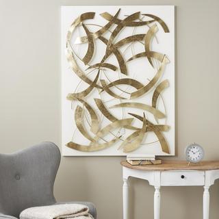 Abstract Metallic Curved Rod Wall Decor