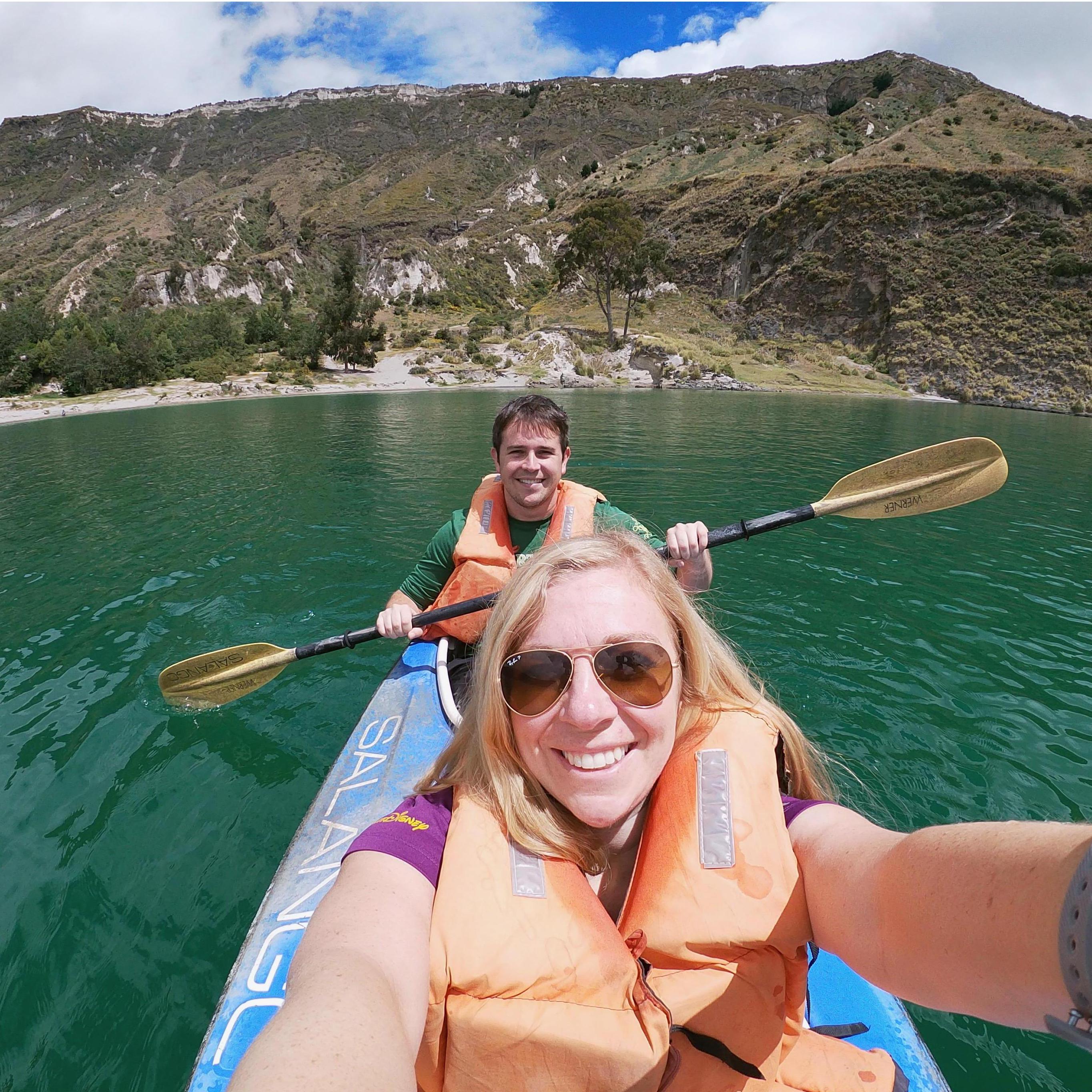 Kayaking in Ecuador.