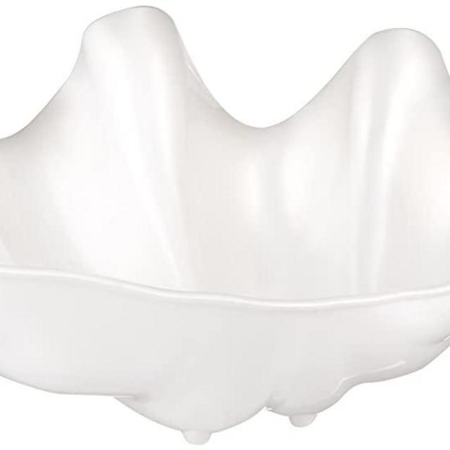 Winco PSBW-5W Shell Bowls, 5-Quart, Pearl,White,Medium
