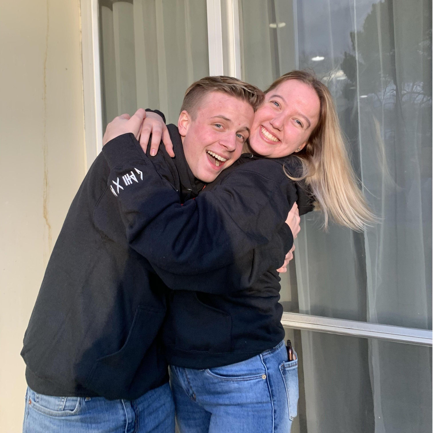 Our first real date was on Valentine's Day! We went to a sorority date dash at our college! February 14th, 2020