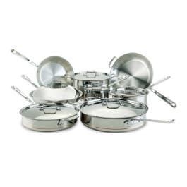 Copper Core 5-ply Bonded Cookware Set, 14 piece Set