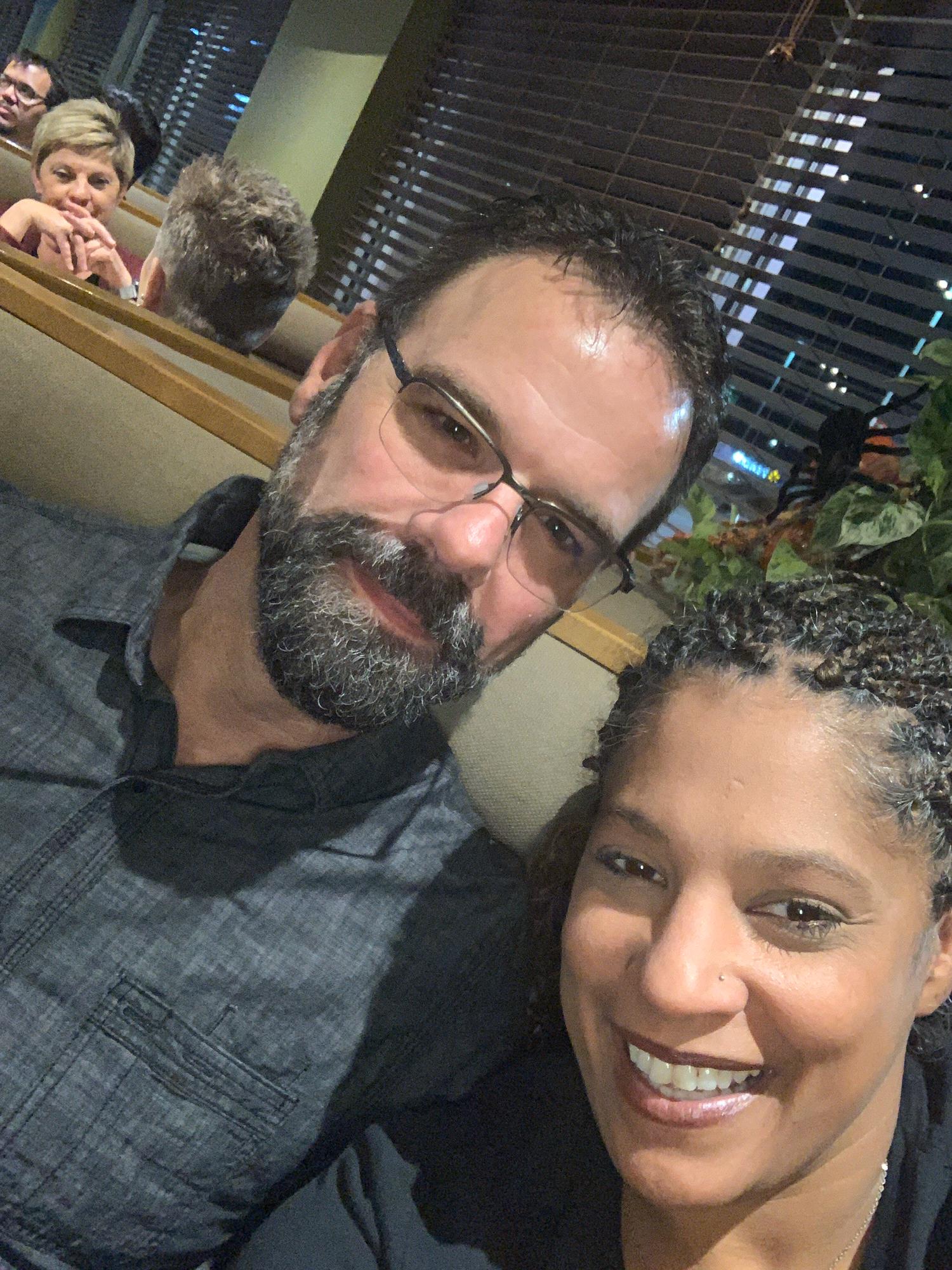 Our first valentines dinner date at Bone Fish!! Love my King!!