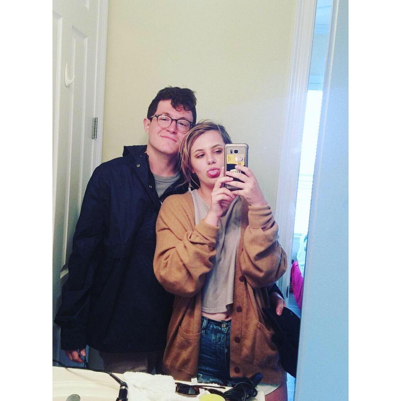 Spring Break, 2018. Us and about 15 other college friends rented a beach house and spent the week there. It was our first "trip" together, and we spent the week playing "Mom and Dad" for our friends!