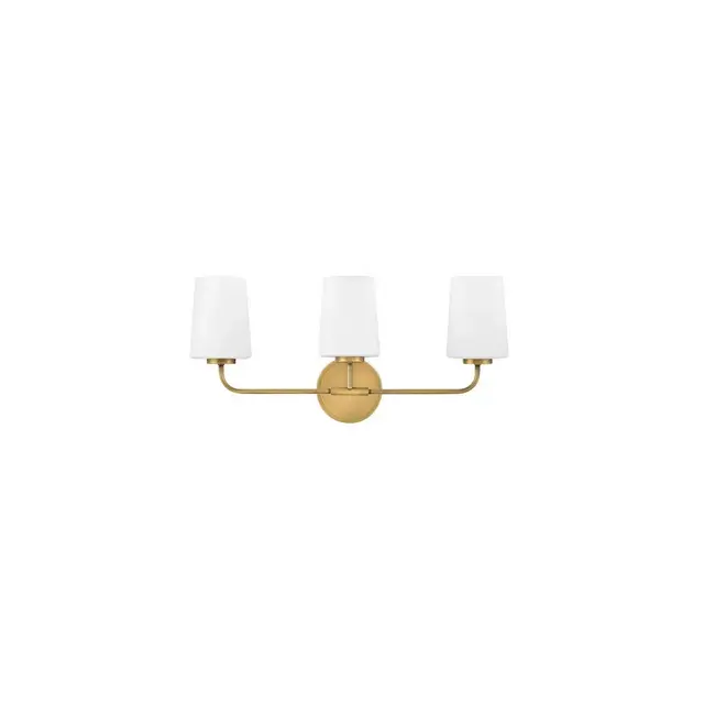 Lark Kline 3 - Light Vanity in Heritage Brass