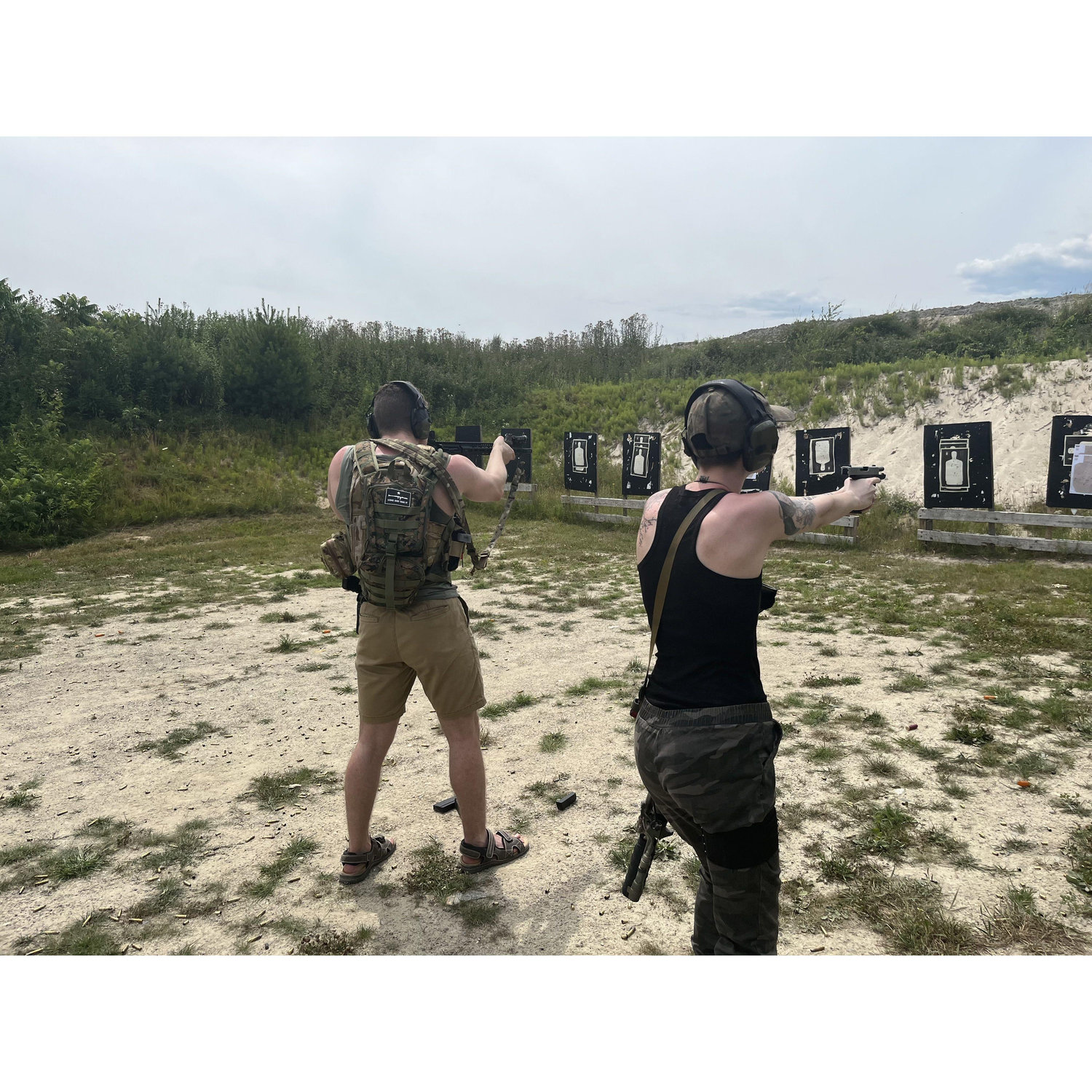 This was our first day at the Scarborough outdoor range together. We spent hours having fun out there practicing our rifle and pistol work.