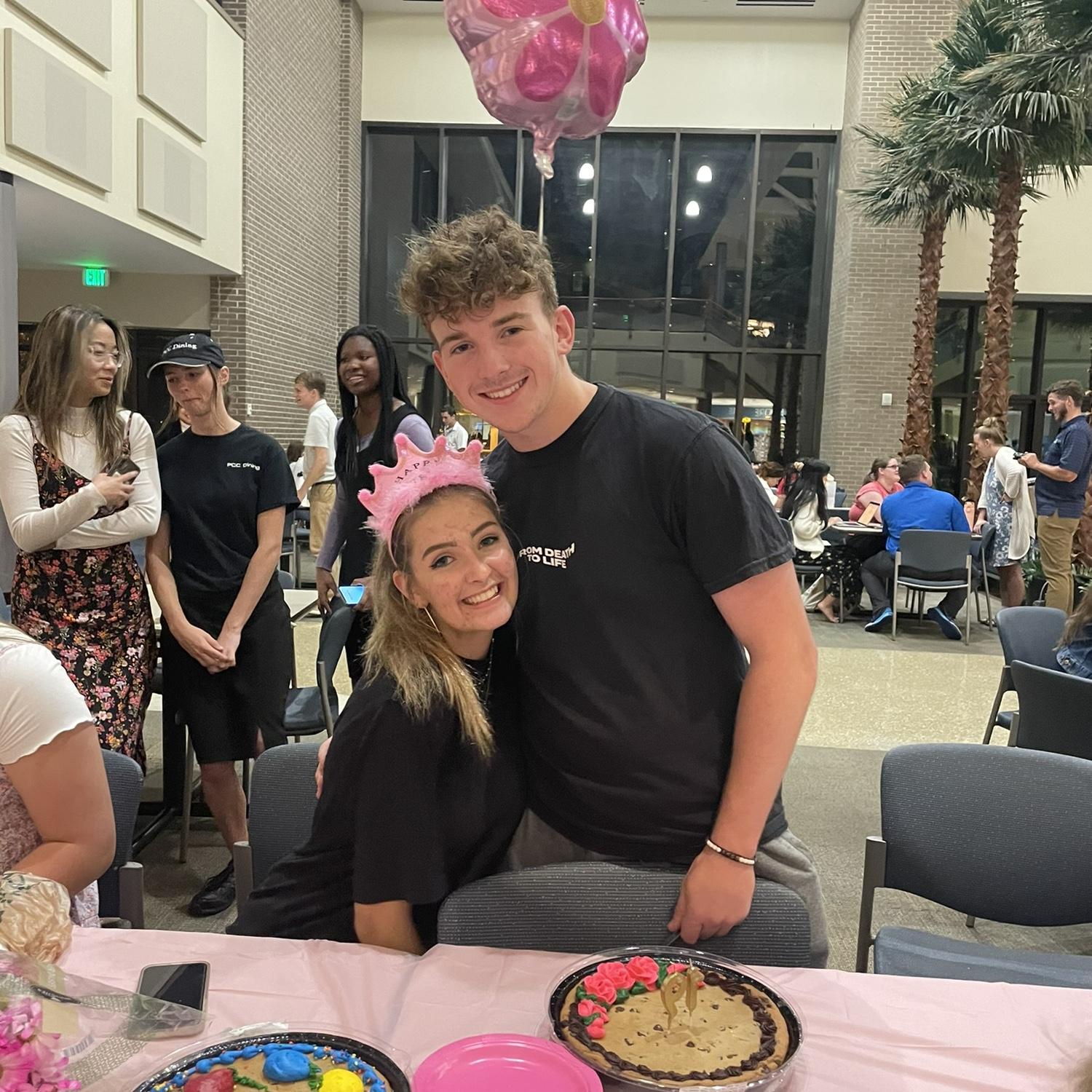Josh threw Katie a surprise birthday party at college with all of her friends! April 2023