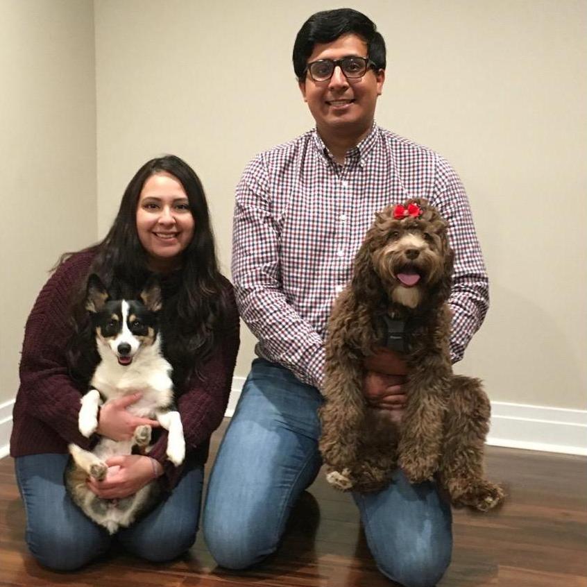 Our first Christmas with Brownie!