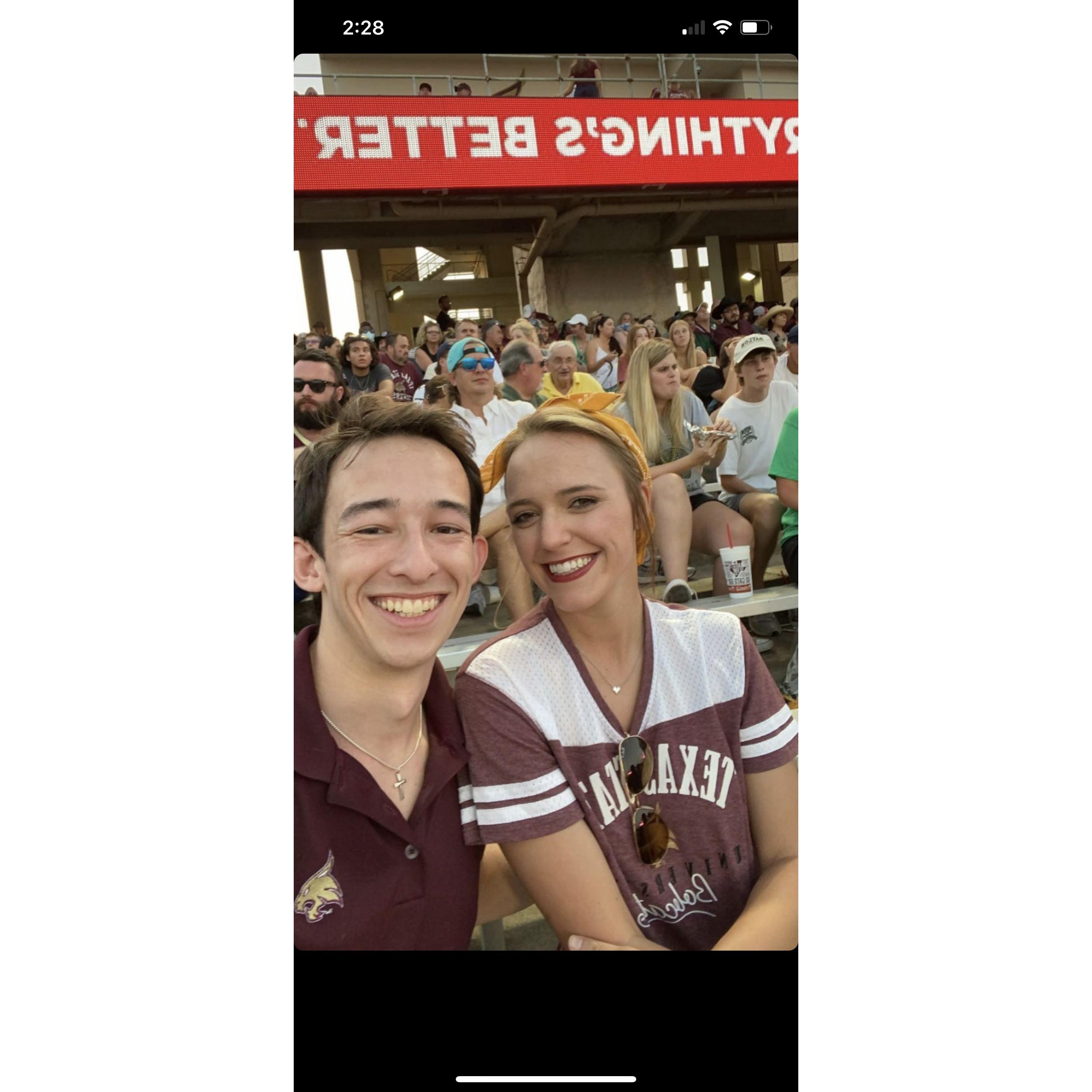First Texas State Football Game against Baylor! We lost.. but Sic 'em bears!