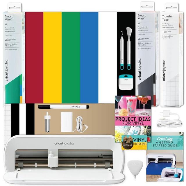 Cricut Joy Portable Cutting Machine Bundle with Smart Vinyl, Tape and Tool Set - For Home Decor and Crafts