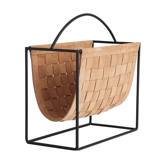 Suede Magazine Holder
