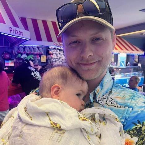 Spending time on family vacation. Kevin and Sara's niece, Navy, will melt your heart!