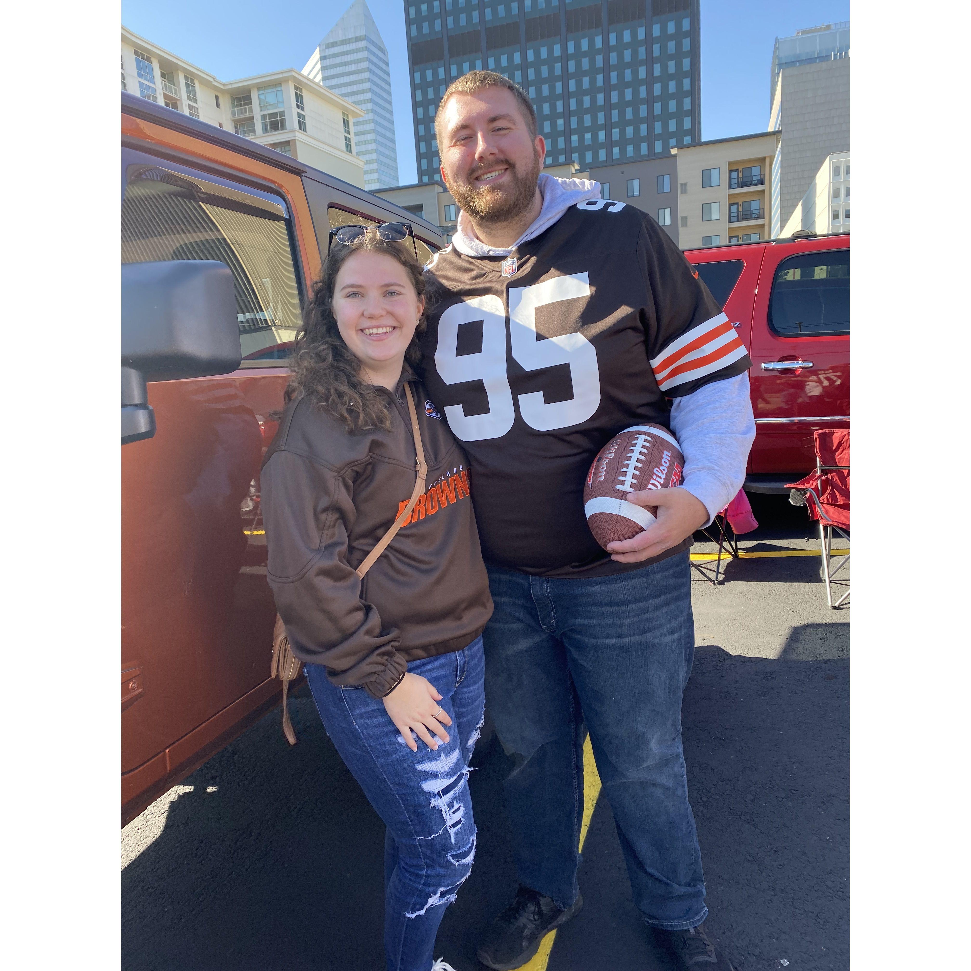 Our first Cleveland Browns game together