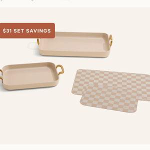 Essentials Griddle Pan Set - Cream
